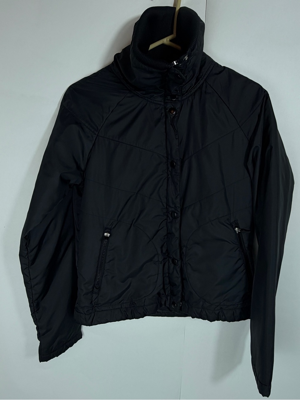 VTG Nike 6.0 Men's Y2K Black Plaid-Lined Lightweight Jacket Small
